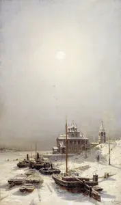 Winter in Borisoglebsk, Alexey Bogolyubov, 1881